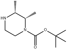 1-Piperazinecarboxylic acid, 2,3-dimethyl-, 1,1-dimethylethyl ester, (2S,3R)- Structure