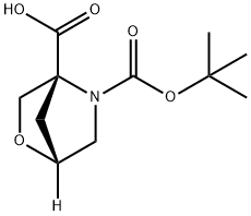 (1R,4R)-5-tert-butoxycarbonyl-2-oxa-5-azabicyclo[2.2.1]heptane-4-carboxylic acid 구조식 이미지