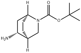 2-Azabicyclo[2.2.2]octane-2-carboxylic acid, 5-amino-, 1,1-dimethylethyl ester, … 구조식 이미지