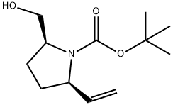 cis-1-Boc-2-hydroxymethyl-5-vinyl-pyrrolidine Structure