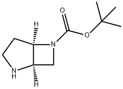 2,6-Diazabicyclo[3.2.0]heptane-6-carboxylic acid, 1,1-dimethylethyl ester, (1R,5R)- Structure