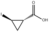 Cyclopropanecarboxylic acid,2-iodo-,(1S,2R)- Structure