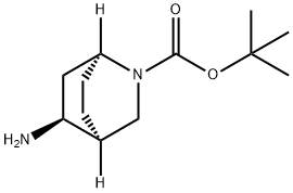 2-Azabicyclo[2.2.2]octane-2-carboxylic acid, 5-amino-, 1,1-dimethylethyl ester, … 구조식 이미지