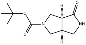 Pyrrolo[3,4-c]pyrrole-2(1H)-carboxylic acid, hexahydro-4-oxo-, 1,1-dimethylethyl ester, (3aS,6aS)- Structure