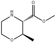 3-Morpholinecarboxylic acid, 2-methyl-,methylester,(2R,3S)- 구조식 이미지