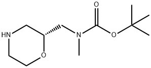 tert-butyl methyl((R)-morpholin-2-yl)methylcarbamate Structure