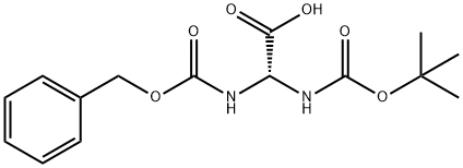 Glycine, 2-[[(1,1-dimethylethoxy)carbonyl]amino]-N-[(phenylmethoxy)carbonyl]-, (2S)- Structure