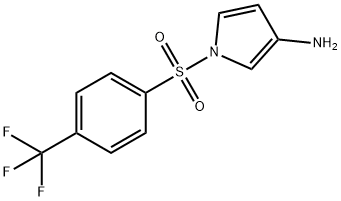 1H-Pyrrol-3-amine, 1-[[4-(trifluoromethyl)phenyl]sulfonyl]- Structure