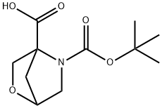 2-Oxa-5-azabicyclo[2.2.1]heptane-4,5-dicarboxylic acid, 5-(1,1-dimethylethyl) ester Structure