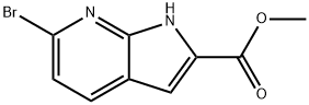 methyl 6-bromo-1H-pyrrolo[2,3-b]pyridine-2-carboxylate 구조식 이미지