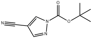 1H-Pyrazole-1-carboxylic acid, 4-cyano-, 1,1-dimethylethyl ester Structure