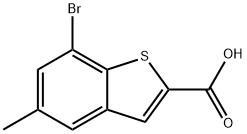 Benzo[b]thiophene-2-carboxylic acid, 7-bromo-5-methyl- 구조식 이미지