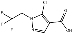 1H-Pyrazole-4-carboxylic acid, 5-chloro-1-(2,2,2-trifluoroethyl)- Structure