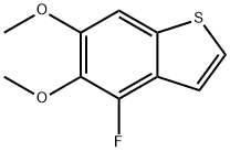 Benzo[b]thiophene, 4-fluoro-5,6-dimethoxy- Structure