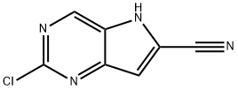 5H-Pyrrolo[3,2-d]pyrimidine-6-carbonitrile, 2-chloro- Structure