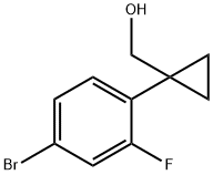 (1-(4-bromo-2-fluorophenyl)cyclopropyl)methanol 구조식 이미지