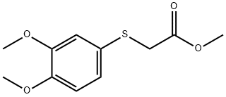 Acetic acid, 2-[(3,4-dimethoxyphenyl)thio]-, methyl ester Structure