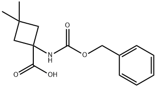 Cyclobutanecarboxylic acid, 3,3-dimethyl-1-[[(phenylmethoxy)carbonyl]amino]- Structure