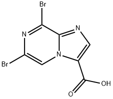 Imidazo[1,2-a]pyrazine-3-carboxylic acid, 6,8-dibromo- 구조식 이미지