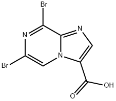 Imidazo[1,2-a]pyrazine-3-carboxylic acid, 6,8-dibromo- Structure