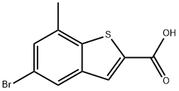 Benzo[b]thiophene-2-carboxylic acid, 5-bromo-7-methyl- 구조식 이미지