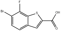 Benzo[b]thiophene-2-carboxylic acid, 6-bromo-7-fluoro- 구조식 이미지