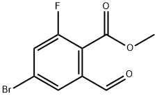 Benzoic acid, 4-bromo-2-fluoro-6-formyl-, methyl ester 구조식 이미지