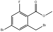 Benzoic acid, 4-bromo-2-(bromomethyl)-6-fluoro-, methyl ester 구조식 이미지