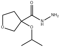 3-Furancarboxylic acid, tetrahydro-3-(1-methylethoxy)-, hydrazide Structure