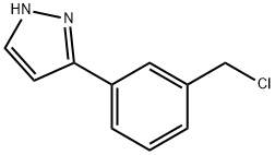 1H-Pyrazole, 3-[3-(chloromethyl)phenyl]- Structure