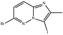 Imidazo[1,2-b]pyridazine, 6-bromo-3-iodo-2-methyl- Structure