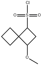 Spiro[3.3]heptane-1-sulfonyl chloride, 3-methoxy- Structure