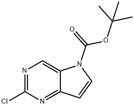 5H-Pyrrolo[3,2-d]pyrimidine-5-carboxylic acid, 2-chloro-, 1,1-dimethylethyl ester Structure