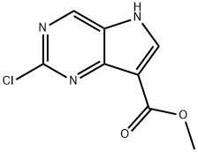 5H-Pyrrolo[3,2-d]pyrimidine-7-carboxylic acid, 2-chloro-, methyl ester Structure