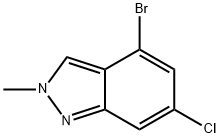 2H-Indazole, 4-bromo-6-chloro-2-methyl- 구조식 이미지