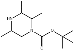 1-Piperazinecarboxylic acid, 2,3,5-trimethyl-, 1,1-dimethylethyl ester Structure