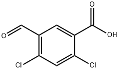 Benzoic acid, 2,4-dichloro-5-formyl- Structure