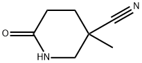 3-methyl-6-oxopiperidine-3-carbonitrile 구조식 이미지
