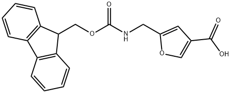 3-Furancarboxylic acid, 5-[[[(9H-fluoren-9-ylmethoxy)carbonyl]amino]methyl]- Structure