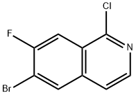 Isoquinoline, 6-bromo-1-chloro-7-fluoro- 구조식 이미지