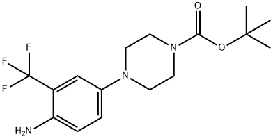 tert-butyl 4-(4-amino-3-(trifluoromethyl)phenyl)piperazine-1-carboxylate 구조식 이미지