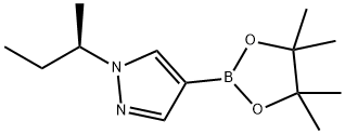 1H-Pyrazole, 1-[(1R)-1-methylpropyl]-4-(4,4,5,5-tetramethyl-1,3,2-dioxaborolan-2-yl)- Structure