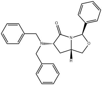 (3R,6S,7aS)-6-(dibenzylamino)-3-phenyltetrahydropyrrolo[1,2-c]oxazol-5(3H)-one(WX116163) 구조식 이미지