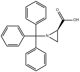 2-Aziridinecarboxylic acid, 1-(triphenylmethyl)-, (2R)- 구조식 이미지