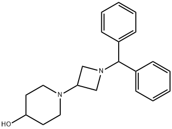 4-Piperidinol, 1-[1-(diphenylmethyl)-3-azetidinyl]- 구조식 이미지
