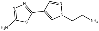 5-[1-(2-aminoethyl)-1H-pyrazol-4-yl]-1,3,4-thiadiazol-2-amine Structure