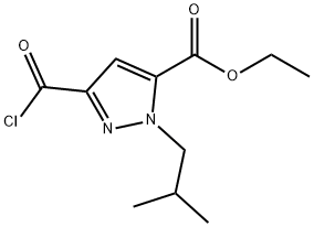 ethyl 3-(chlorocarbonyl)-1-isobutyl-1H-pyrazole-5-carboxylate Structure