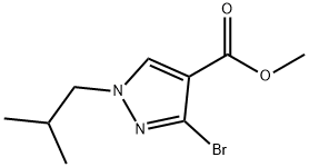 methyl 3-bromo-1-isobutyl-1H-pyrazole-4-carboxylate Structure