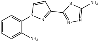 5-[1-(2-aminophenyl)-1H-pyrazol-3-yl]-1,3,4-thiadiazol-2-amine Structure