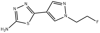 5-[1-(2-fluoroethyl)-1H-pyrazol-4-yl]-1,3,4-thiadiazol-2-amine Structure